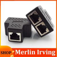 Merlin Irving Shop 1 To 2 Ways Network Connector Network Cable Female Distributor Ethernet Splitter Extender Plug Adapter C For Laptop