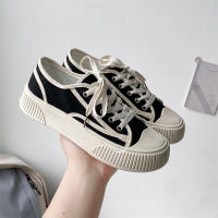 ผู้หญิง Vulcanized รองเท้าฤดูใบไม้ผลิและฤดูใบไม้ร่วงใหม่แฟชั่น Lace Up Low Top รองเท้าผ้าใบลำลองกลางแจ้งเดินกีฬารองเท้ารองเท้าแตะ