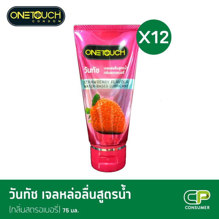 onetouch-เจลหล่อลื่น-กลิ่นสตรอเบอร์รี่-ขนาด-75-มล-x-12