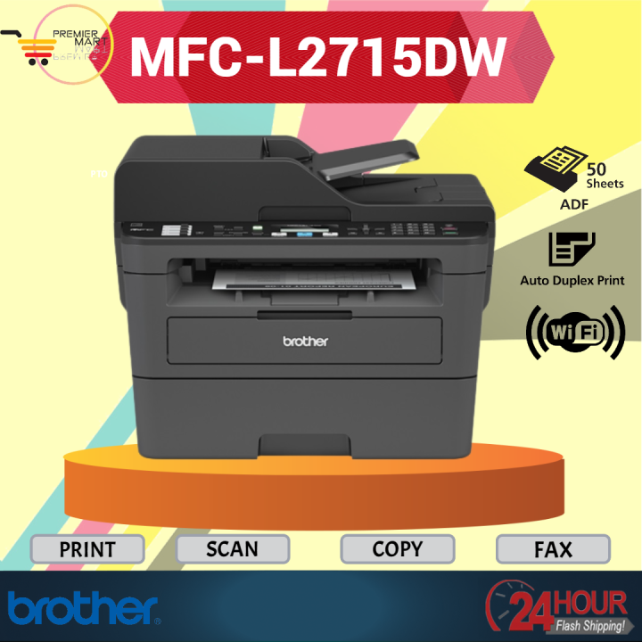 BROTHER MFC-L2715DW L2715DW L2550DW WIRELSS MONO LASER PRINTER WITH ADF ...