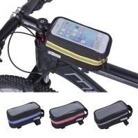 Bicycle Bag Waterproof Touch Screen Mountain Bike Frame Front Tube Storage Bag Suitable For 3.5-6.5 Inch Mobile Phone