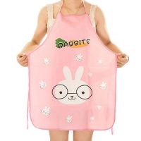 ✓ 3 Colors Women Cute Cartoon Waterproof Oil-proof Apron Kitchen Restaurant Cooking Bib Aprons Sleeveless Overalls Hanging Neck