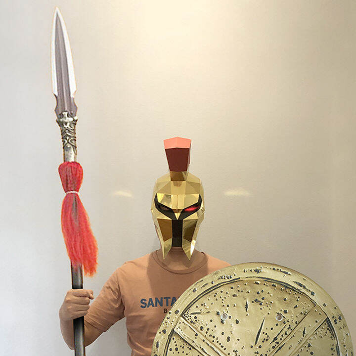 Yitang Spartan warrior helmet cartoon cos mask men's wearable creative