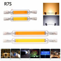 หลอดไฟ R7s ขนาดเล็กหลอด LED 78มม. 118มม. 7W 15W 28W อะไหล่หลอดไฟซังที่ปิดได้แก้วเซรามิคหลอดไฟหลอดไฟสปอตไลท์ฮาโลเจนทดแทน