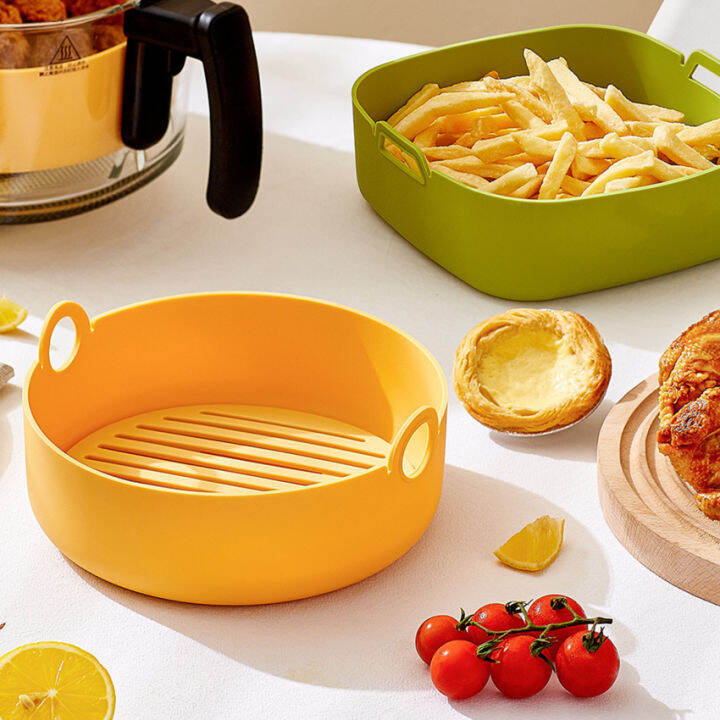 Silicone Air Fryer Basket - Reusable Basket Accessories, Heat