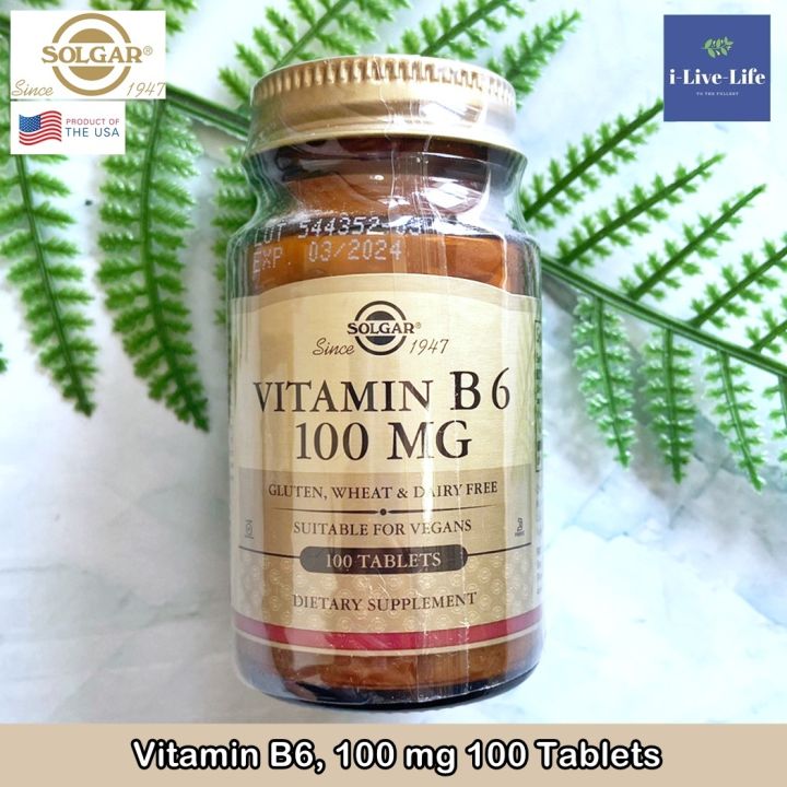 solgar-vitamin-b6-100-mg-100-tablets-วิตามินบี-6-บี6-บี-6-b-6-b-6