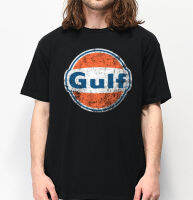 เสื้อยืด คอกลม พรีเมียม  วินเทจ น้ำมันเครื่อง มอเตอร์ไซต์ GULF VINTAGE  MOTORCYCLES OIL VT001