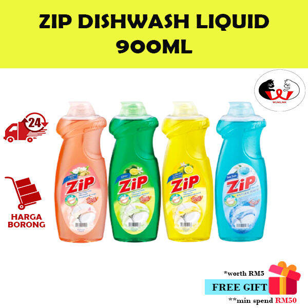 Zip Dishwashing Liquid/Pencuci Pinggan [900ML] Lemon / Lime / Ginger