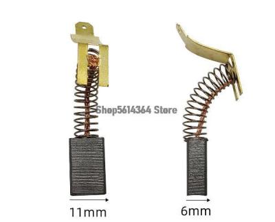 Pair 6mm x 11mm Power Tool Carbon Brushes for Generic Electric Motor Rotary Tool Parts Accessories