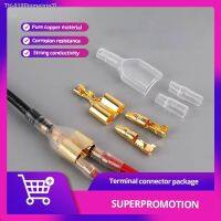 ☄ 50Sets One Female And Two Male 4.0 Bullet Terminal Electrical Wire Connector Diameter Male Female 1 2 Transparent Sheath