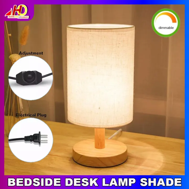E27 Bedroom Bedside Lamp Solid Wood, Simple Table Lamp Pictures Free