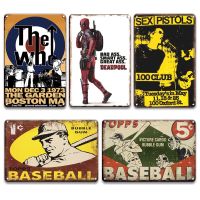 DEADPOOL CHAPLIN Vintage Metal Poster Tin Signs Retro BASEBALL Iron Painting Pub Bar Man Cave Home Wall Decor Room Decor