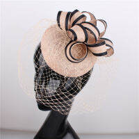 ใหม่แฟชั่นผู้หญิงดอกไม้หมวกงานแต่งงาน fascinator คลิปผม feathers เจ้าสาวตาข่าย Headwear สุภาพสตรี Royal Ascot Race ac.cessories