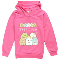 [ในสต็อก] Sumikkogurashi ผ้าฝ้ายผสมการ์ตูนเสื้อกันหนาวเด็กเสื้อผ้า Hoodies สำหรับชายหญิงฤดูใบไม้ผลิและฤดูใบไม้ร่วงกีฬาแขนยาวเด็ก3-14ปี