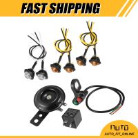 Motoforti ATV UTV Turn Signal Street Legal LED Light Kit with Horn Turn Signal Headlight Horn Function Handlebar Flasher Relay