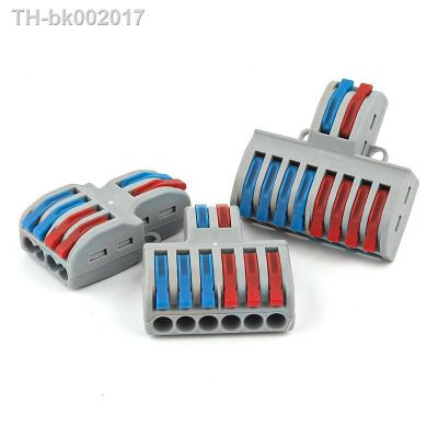 ☃ Quick Compact Splitter Electrical Cable Connectors SPL Spring Spliced Conductor Termianl Block plug-in Junction Box AWG 28-12