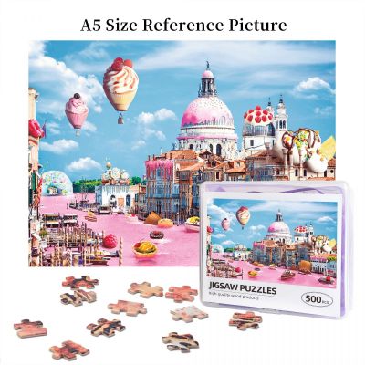 FUNNY CITIES SWEETS IN VENICE Wooden Jigsaw Puzzle 500 Pieces Educational Toy Painting Art Decor Decompression toys 500pcs