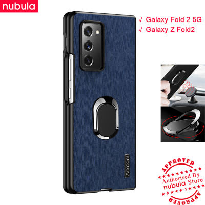 NUBULA สำหรับ Samsung Galaxy Z Z Fold2 5G | Galaxy W21 5G (7.6 ") นิ้วหนังผิวเปลือกไม้เคสพลิกสัมผัสได้กับ Hp Galaxy Fold 2เคสกันกระแทกโทรศัพท์มือถือฟรีป้องกันทุกส่วนสำหรับ Samsung ที่ยึดโทรศัพท์ในรถ Samsung Galaxy Z Z Fold 2 5G