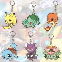 【CW】 Pokemon Pikachu Charmander Squirtle Blastoise Gengar Jigglypuff Mewtwo Mew Chocolate Pendant Keychain Gift Toy