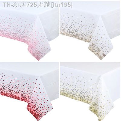 【CW】◙  Gold Dot Gilded Tablecloth 137x274cm Disposable Table cloth Kids Birthday Supplies Baby Shower Wedding