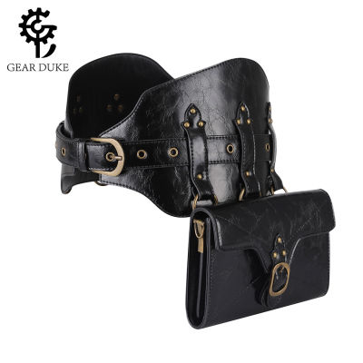New Guangzhou Bag Womens European And American Steampunk Pu Leather Womens Bag Outdoor Mobile Phone Retro Waist Decorations Running Bag
