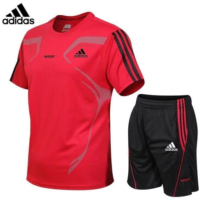 ของแท้อย่างเป็นทางการ-กระเป๋าadidas-official-store-อาดิดาสเสื้อผ้าใหม่กีฬาบาสเกตบอลชายเสื้อผ้าวิ่งออกกำลังกายฤดูร้อนอย่างรวดเร็วแขนสั้นและ