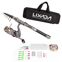 Lixada Fishing Rod and Reel Spinning Organizer Pole Set Telescopic