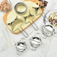 ตัวตัดพายราวีโอลีกดแป้งและเครื่องปอก Pembuat Pangsit สแตนเลสติ่มซำแบบ DIY ครัว