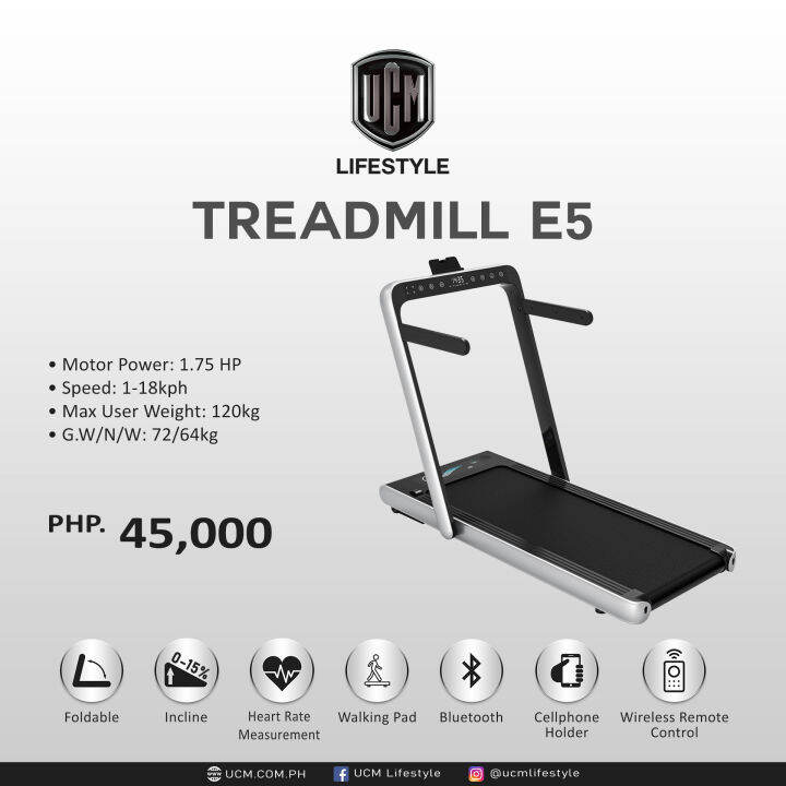 Treadmill with Incline UCM Lifestyle (E5) Lazada PH