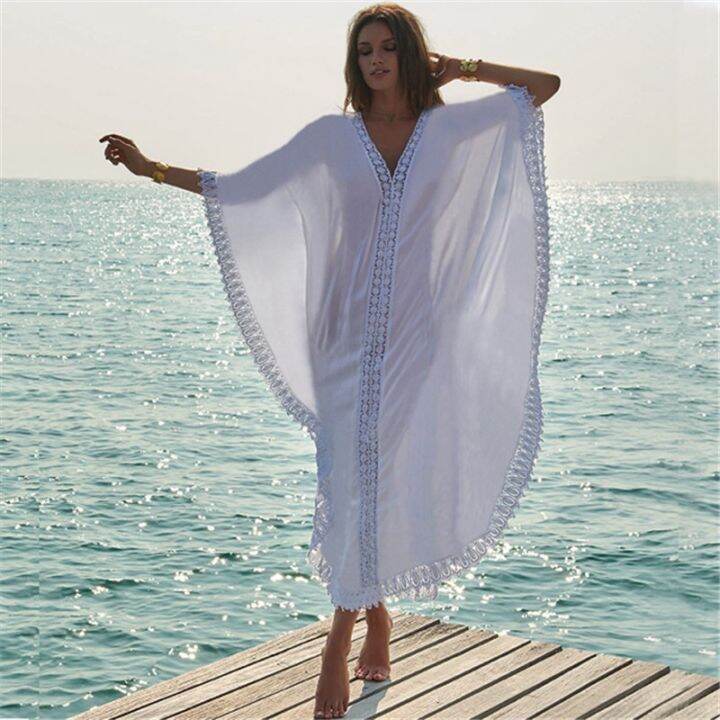 sheer beach kaftan