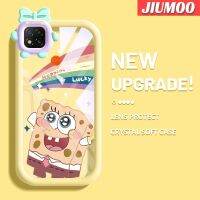 JIUMOO เคสสำหรับ Xiaomi Redmi 9C NFC POCO เคส C31มีลาย Spongebob เคสรูปโบว์รูปสัตว์ประหลาดตัวเล็กๆเคสนิ่มกันรอยขีดข่วนเคสโทรศัพท์โปร่งใสฝาครอบป้องกันเลนส์กล้องถ่ายรูปซิลิก้าเจล TPU