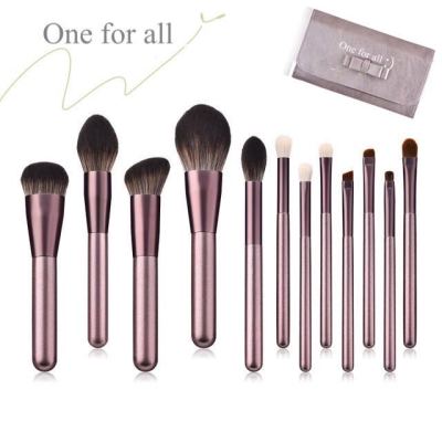 [พร้อมส่ง] แปรงแต่งหน้า H15 brush set เซต12ชิ้น พร้อมกระเป๋า แปรงปัดแก้ม แปรงไฮไลท์ แปลงแต่งหน้า Make up brush fancy (สีแปรงคลาสสิคมากๆ)