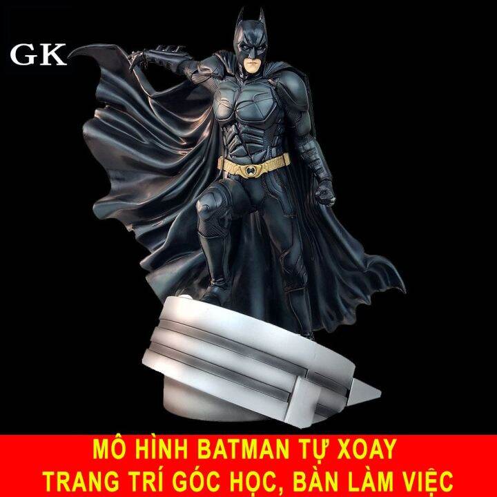 Mô Hình Batman Để Bàn Tự Xoay Để Bàn, Trang Trí Góc Học, Bàn Làm Việc |  