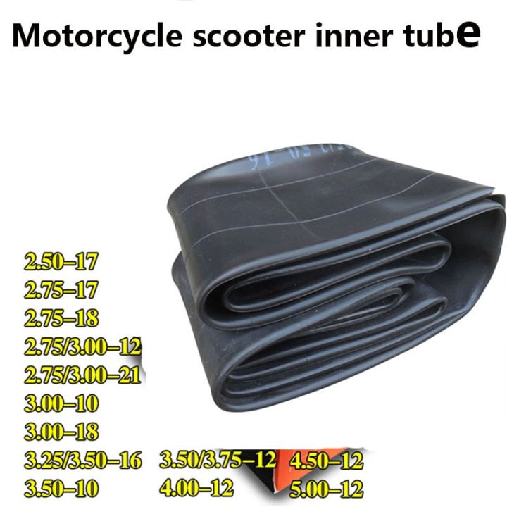 Tubo Interior Para Motocicleta Scooter 2,50-17 2,75-172,75/3,00-12  3,25/3,50-16 4,00-124,50-12 5,00-1223,00-8 3,00-18 3,50/4,00-8