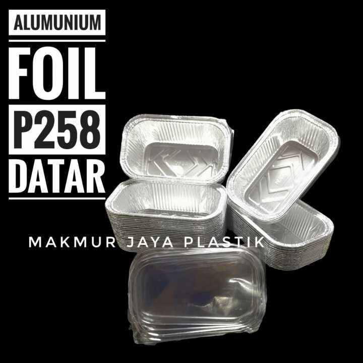 [ 10 PC ] ALUMUNIUM FOIL CUP KOTAK P258 SET KEMASAN MAKANAN FOIL TRAY