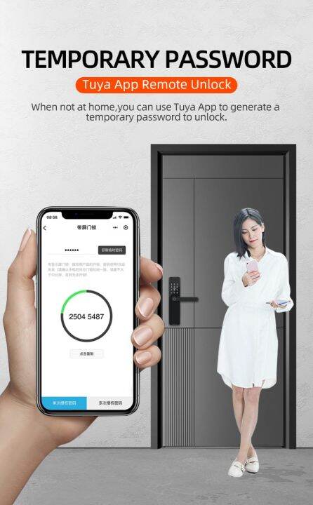 phipulo-f5-tuya-บลูทูธไบโอเมตริกซ์ล็อคอิเล็กทรอนิกส์ลายนิ้วมือบัตร-rfid-ประตูล็อคอัจฉริยะรีโมตปลดล็อค