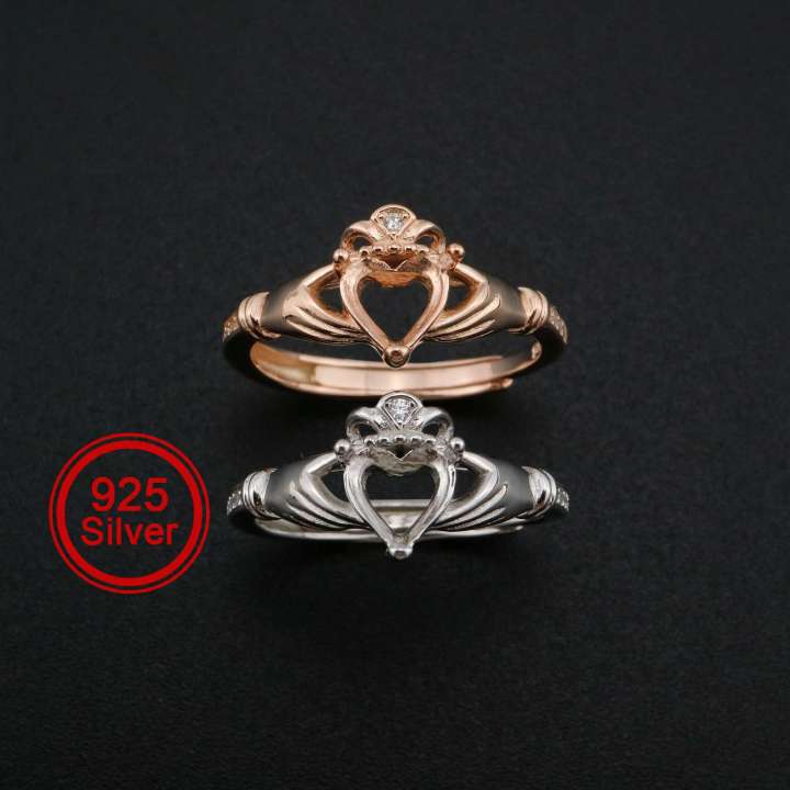 6mm-heart-prong-claddagh-ring-settings-rose-gold-plated-solid-925-sterling-silver-adjustable-ring-bezel-for-gemstone
