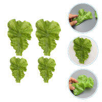 BESTOMZ 4pcs liflike lettuce ใบไม้ประดับผักใบจำลองการตกแต่งผักจำลอง