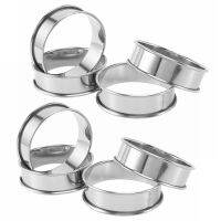 【Ready Stock&amp;COD】Double Rolled Tart Rings, English Muffin Rings Professional Crumpet Rings Set of 8