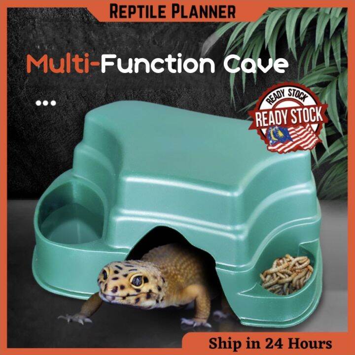 Reptile Hideout Box Small Animal Hide Cave for Snakes Lizards Leopard