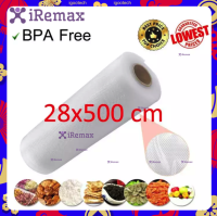 iRemax Vacuum Roll 28*500cm ถุงซีลสูญญากาศลายนูนแบบ ม้วน 5 เมตร กว้าง28ซม.