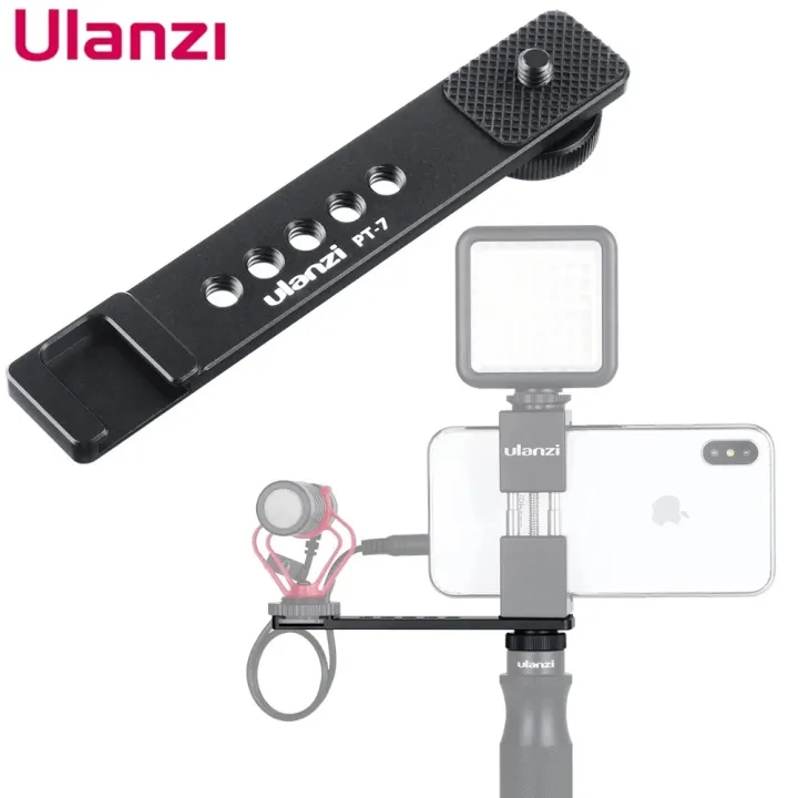 ULANZI PT-7 Vlog Extension Bracket Mount Cold Shoe LED Video Light  Microphone Holder Tripod Adapter for Smartphone / GoPro HERO 9 8 7 6 5 /  Insta360 ONE / DJI OM4 OSMO Mobile 3 ACTION Camera | Lazada