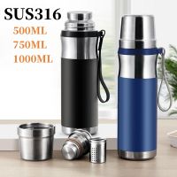 ◙۞♧ 1 Liter 316 Stainless Steel Water Bottle High Quality Portable Thermos Cup All Steel Tumbler Leak-proof Vacuum Hydro Flask