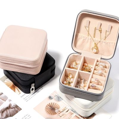 Candy Color Travel Storage Organizer Jewelry Case Portable Jewelry Storage Box Earrings Necklace Ring Jewelry Organizer Display