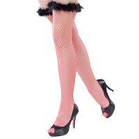 Spandex Nylon Floral Motif Women Sexy Black Breathable Fishnet Resistant Silk Stockings