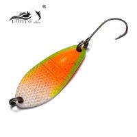 Peche Leurre LTHTUG Pesca Dohna ช้อน 2.5g 30 มม.ช้อนที่มีสีสันเหยื่อทองแดงโลหะตกปลา Lure สำหรับปลาเทราท์ Chub Perch ปลาแซลมอน-Cailine