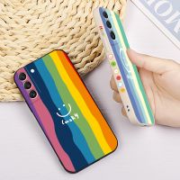 Rainbow Smiley Phone Case For Samsung Galaxy S22 Plus Ultra S20 S21 FE 5G Soft Silicone Cover For Galaxy S20 S21 Plus Ultra Case