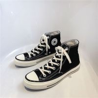 【Ready】? Canvas shoes mens high-top student couple mens shoes trendy all-match cloth shoes spring and summer sneakers breathable Korean shoes board shoes