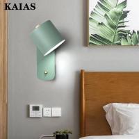 KAIAS ไฟติดผนังสร้างสรรค์บุคลิกภาพหมุนได้ทันสมัย E27มาการองข้างเตียงนอน Sconces ทางเดินแบบนอร์ดิกโคมไฟผนัง