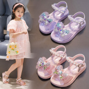 Giày sandal cho bé gái búp bê công chúa phong cách Hàn Quốc đế mềm chống